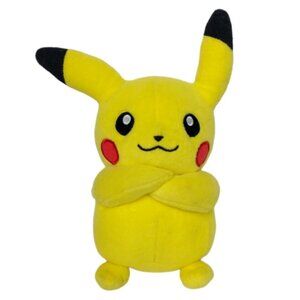 Pokemon Pikachu Yellow Tomy Nintedo Plush Stuffed Animal 2018 9"